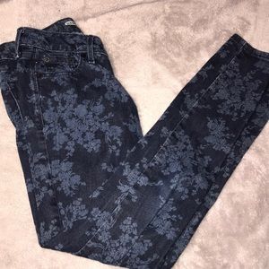 Floral jeans